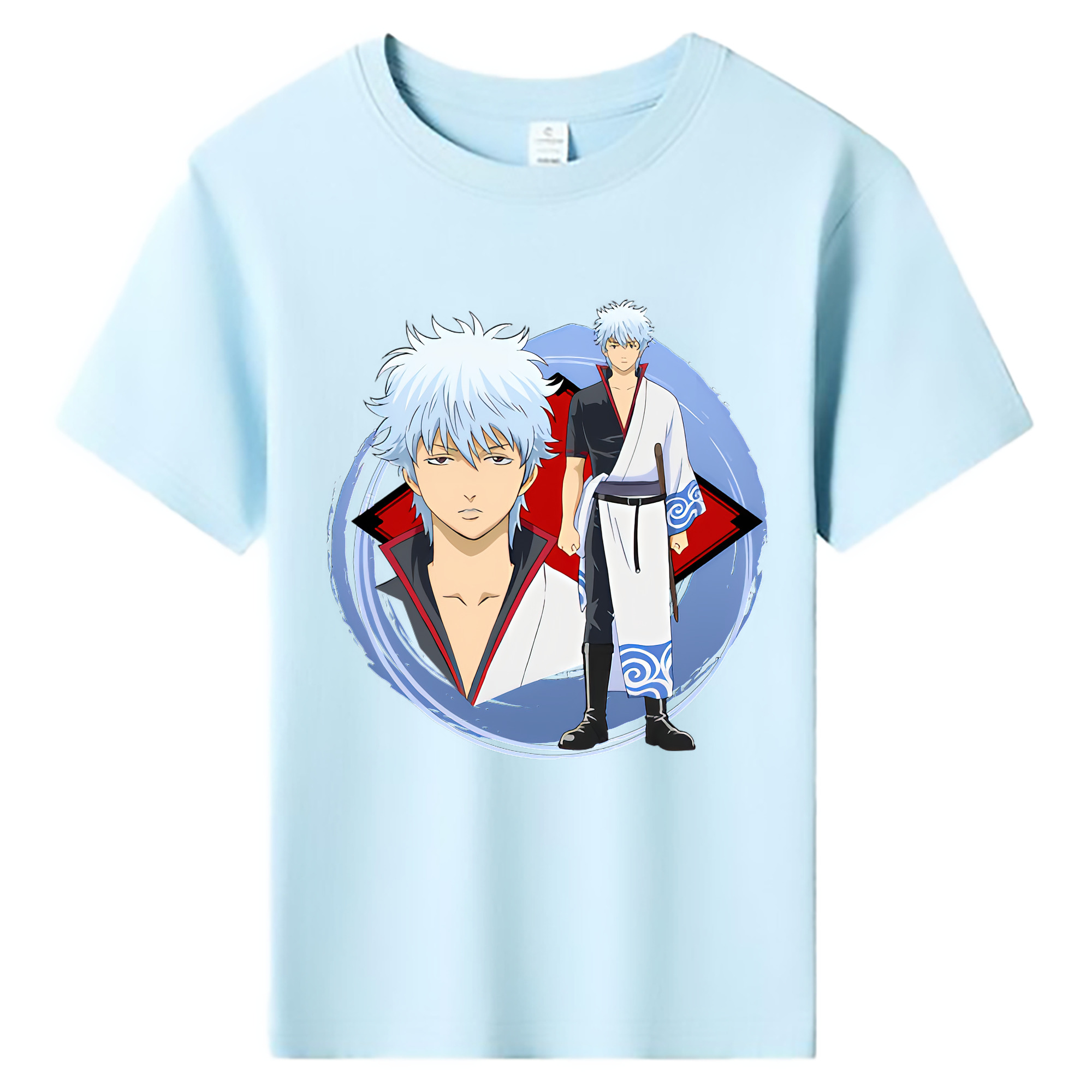 （画像用） ぎんたま 坂田銀時（さかたぎんとき） 神楽 志村新八（しむら しんぱち） GINTAMA Sakata Gintoki Kagura Shimura Shinpachi 綿100％キッズTシャツ（フロントプリント）